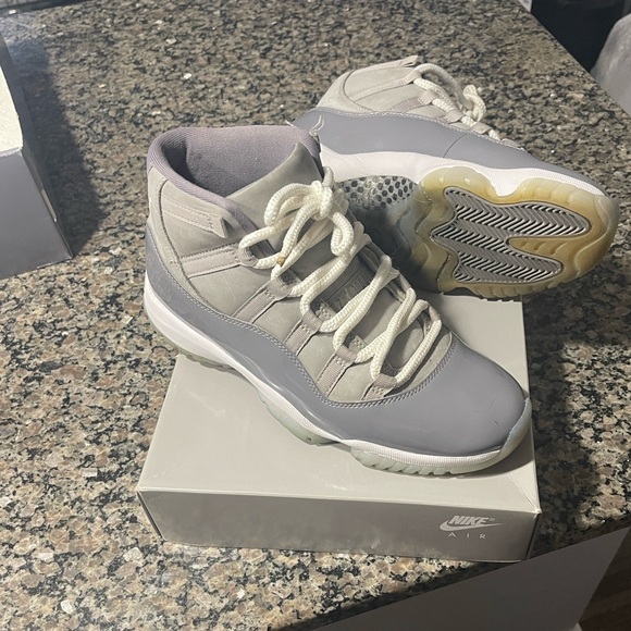 Jordan Kids Gray and White Sneakers